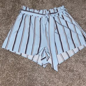 Blue striped shorts